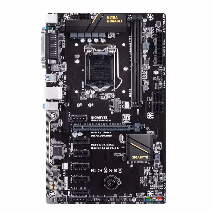 قیمت و خرید مادربرد گیگابایت مدل GA-H110-D3A | یاس ارتباط