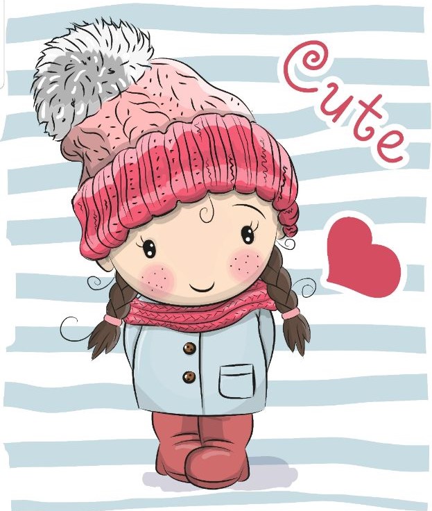 فرشینه و قالیچه کودک درجه1 در ابعاد متنوع با ترمز فرش طرح دختر کیوت | کد905