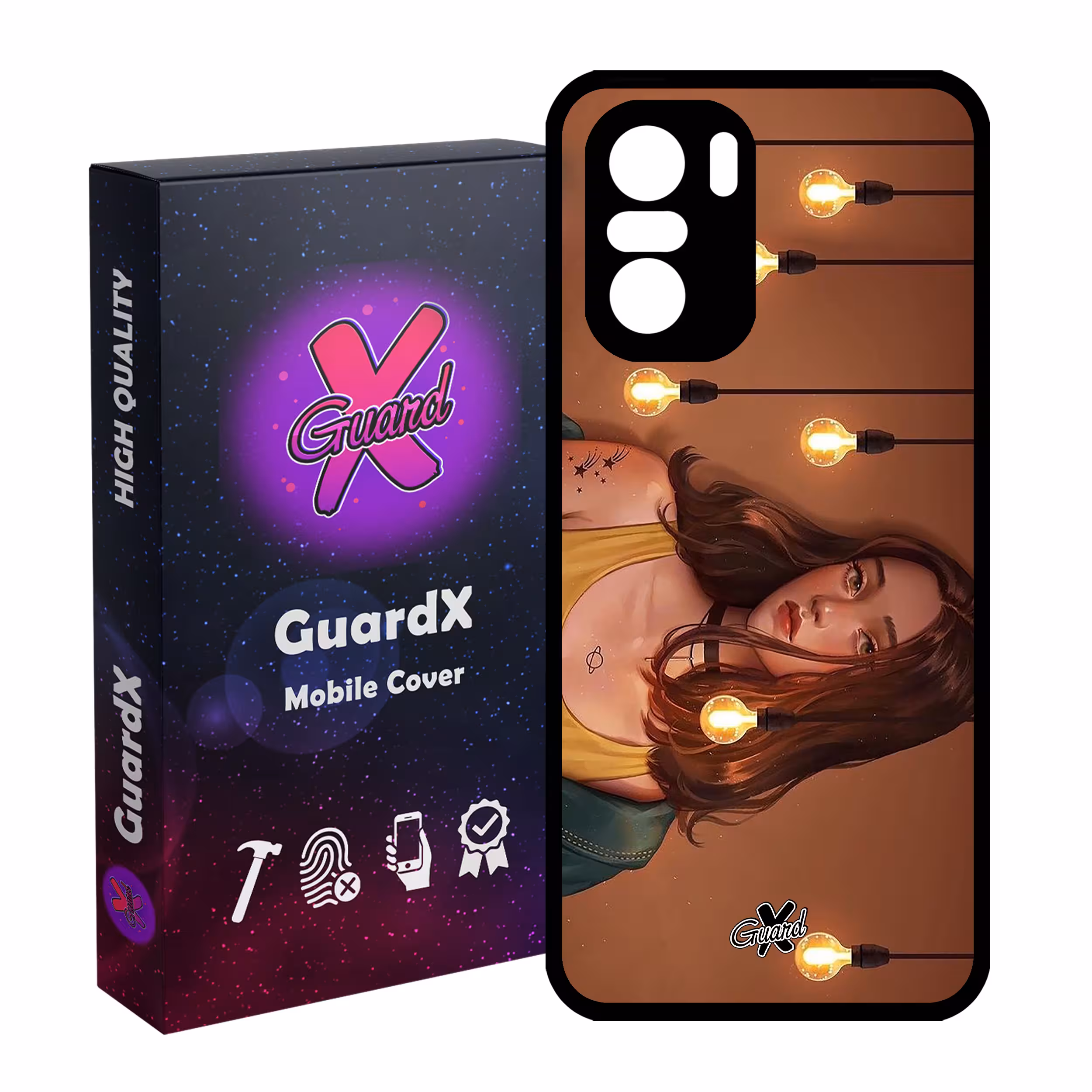 کاور گارد ایکس طرح Girl مدل Glass10034 مناسب برای گوشی موبایل شیائومی Poco F3/MI 11X/MI 11X Pro/Redmi K40/K40 Pro