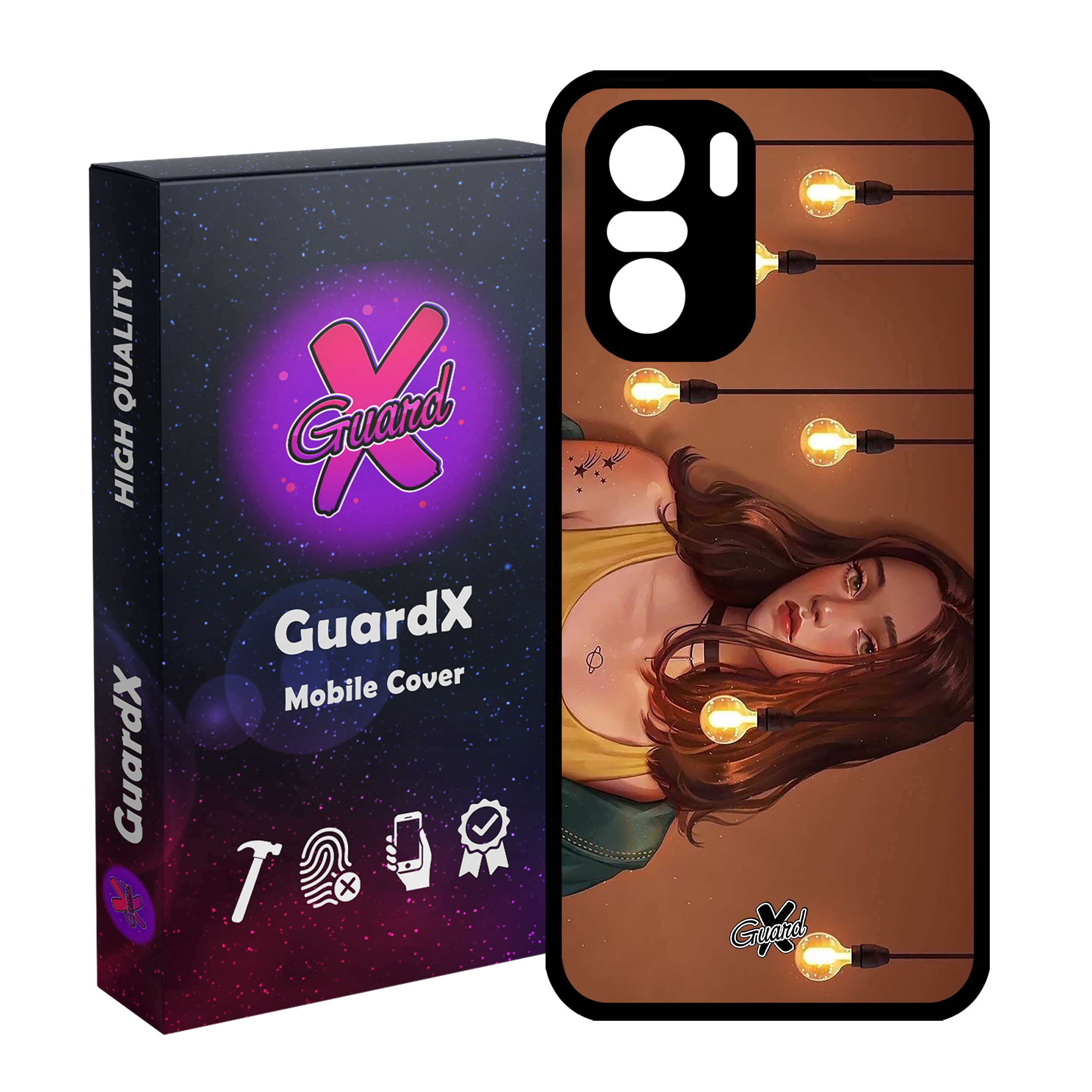 کاور گارد ایکس طرح Girl مدل Glass10034 مناسب برای گوشی موبایل شیائومی Poco F3/MI 11X/MI 11X Pro/Redmi K40/K40 Pro