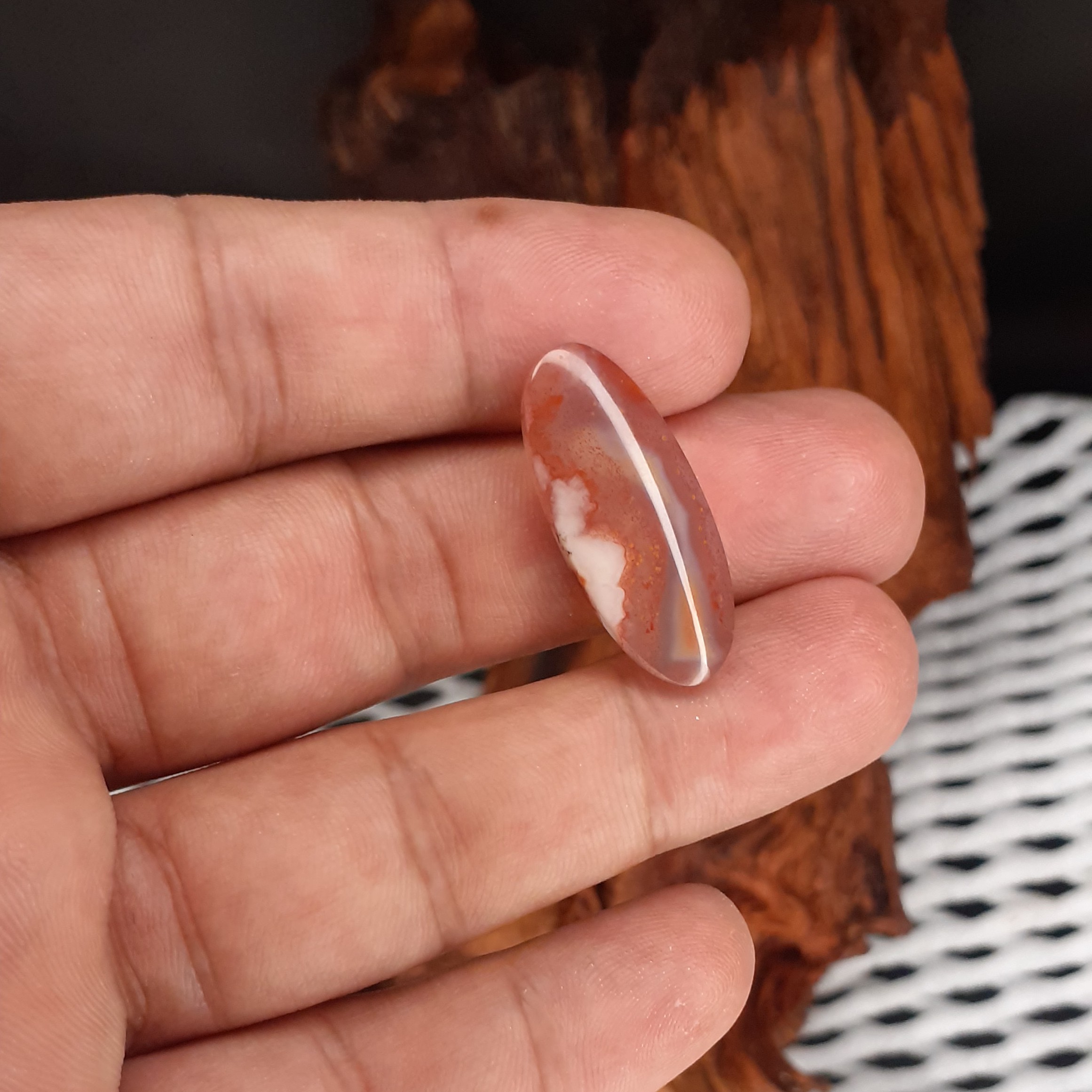 عقیق سرخ شن دار سلیمانی بسیار خاص