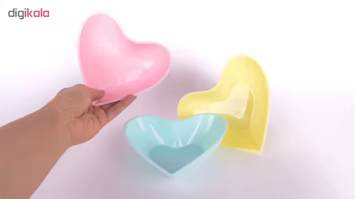 کاسه مدل heart بسته 3 عددی 