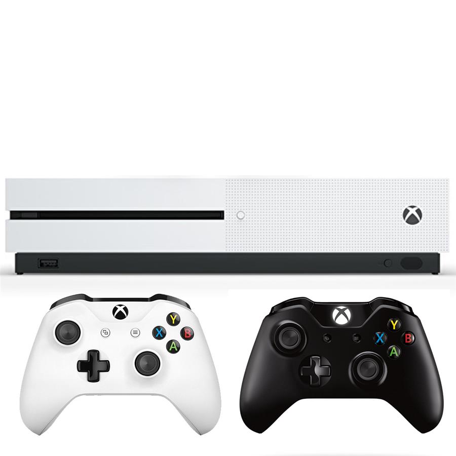 کنسول بازی مایکروسافت مدل Xbox One S با ظرفیت 1 ترابایت به همراه دسته اضافه مشکی