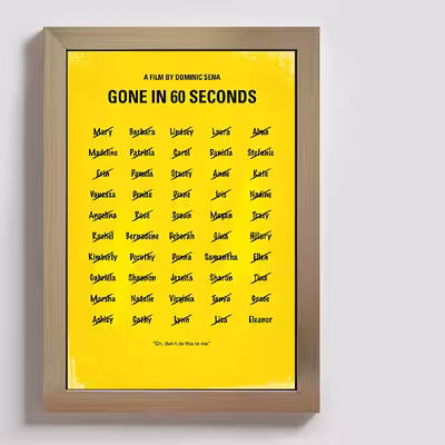 تابلو مدل فیلم  gone in 60 seconds BE050