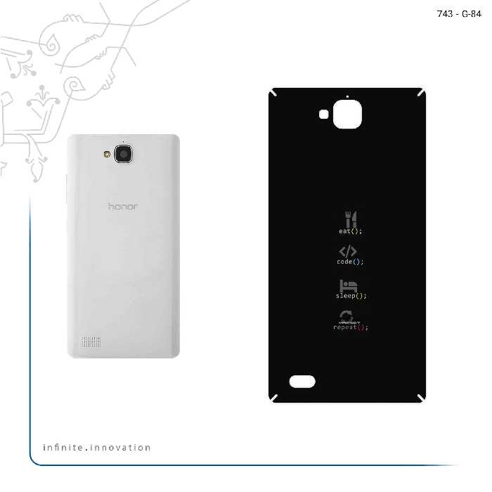 برچسب پوششی ماهوت مدل Programming 2 مناسب برای گوشی موبایل آنر 3C