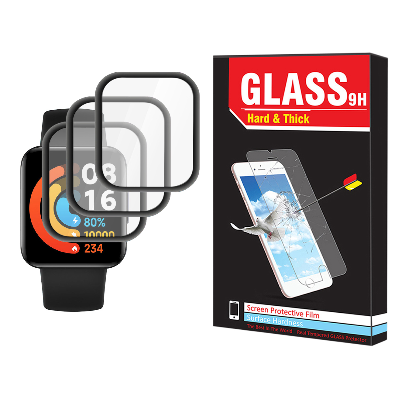 محافظ صفحه نمایش نانو هارد اند تیک مدل NHT مناسب برای ساعت هوشمند شیائومی Redmi Watch 2 Lite بسته سه عددی