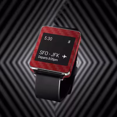 برچسب ماهوت طرح Red Fiber مناسب برای ساعت هوشمند ال جی G Watch