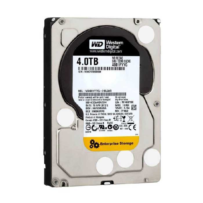 Western Digital RE SAS 4TB Datacenter Capacity HDD