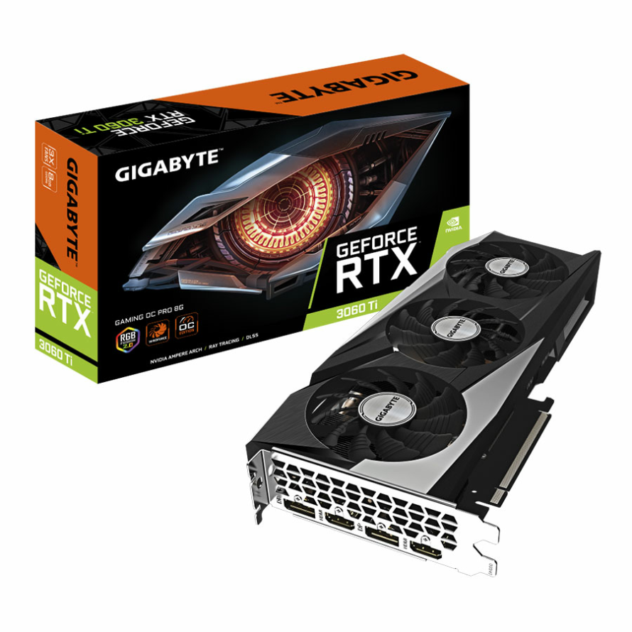 کارت گرافیک گیگابایت RTX 3060 Ti GAMING OC PRO 8G LHR