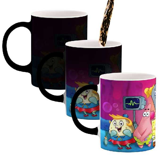 ماگ حرارتی طرح باب اسفنجی و پاتریک مدل mgph14306