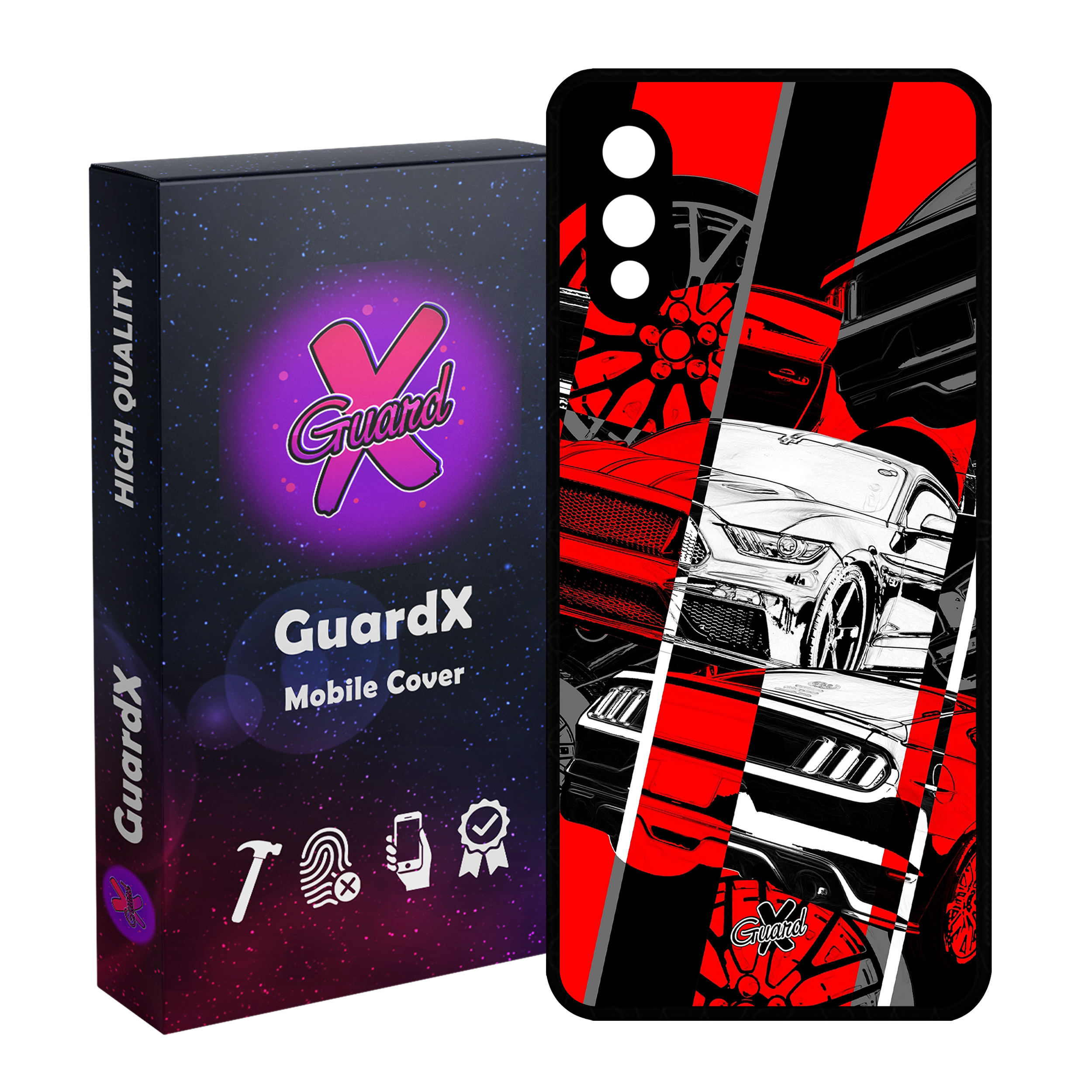 کاور گارد ایکس طرح خودرو مدل Glass10218 مناسب برای گوشی موبایل سامسونگ Galaxy A02 / M02