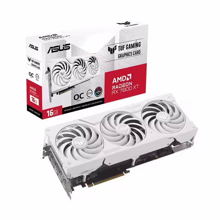 کارت گرافیک ایسوس TUF Gaming Radeon RX 7800 XT White OC Edition 16GB