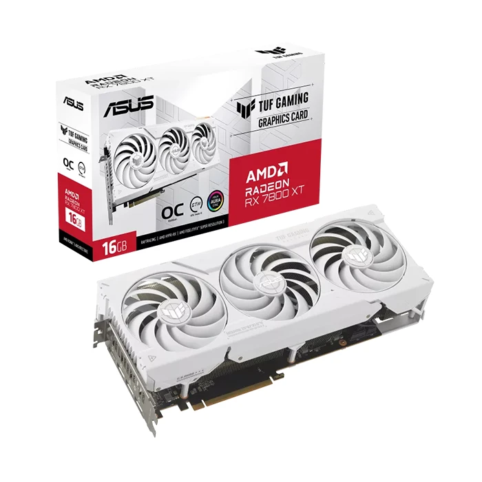 کارت گرافیک ایسوس TUF Gaming Radeon RX 7800 XT White OC Edition 16GB
