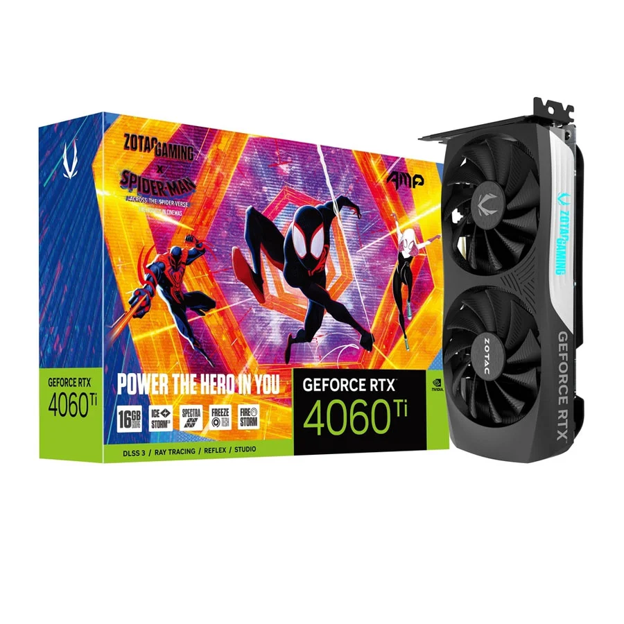 کارت گرافیک زوتاک GEFORCE RTX 4060 Ti 16GB AMP SPIDER-MAN