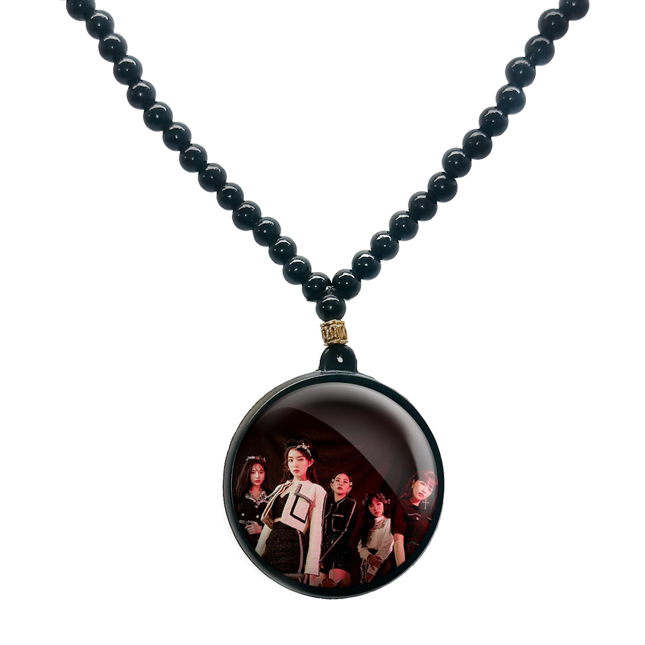 گردنبند پرمانه طرح red velvet کد pmd.12503 مدل دو طرفه