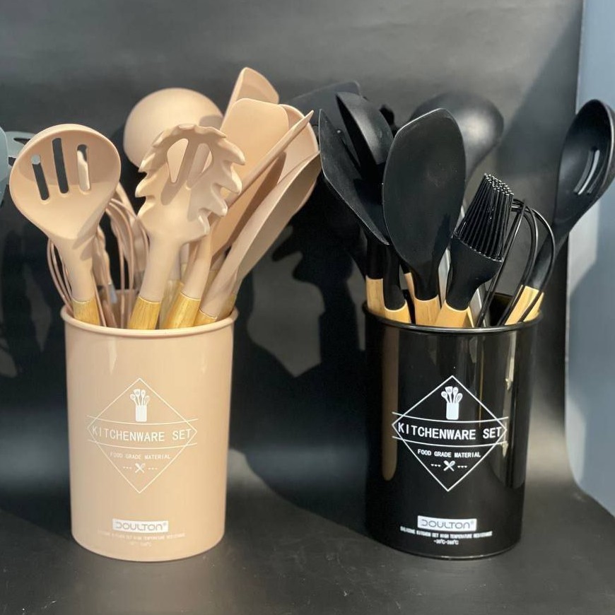 سرویس کفگیر و ملاقه سیلیکونی نسوز  12 پارچه دالتون