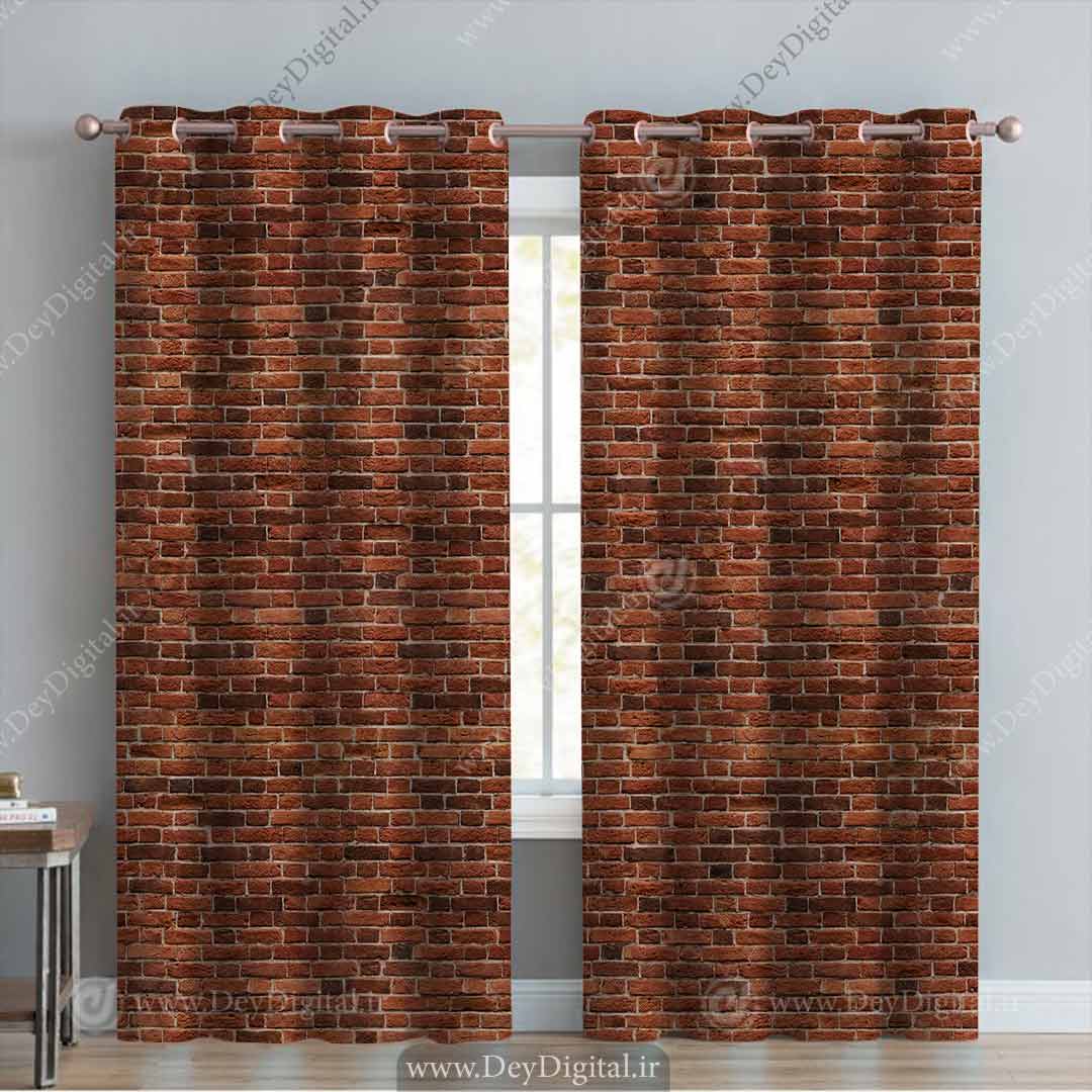 پرده چاپی آجری pk-3350