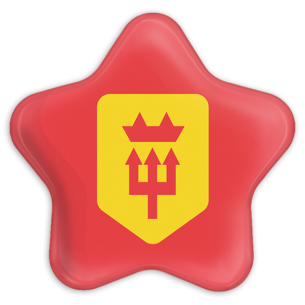 پیکسل خندالو طرح باشگاه منچستریونایتد مدل ستاره ای کد 2066