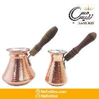 قهوه جوش مسی دسته چوبی آرات