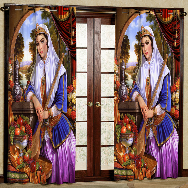 پرده مدل هازان پانچی کد 50 سایز 280x140 سانتی متر