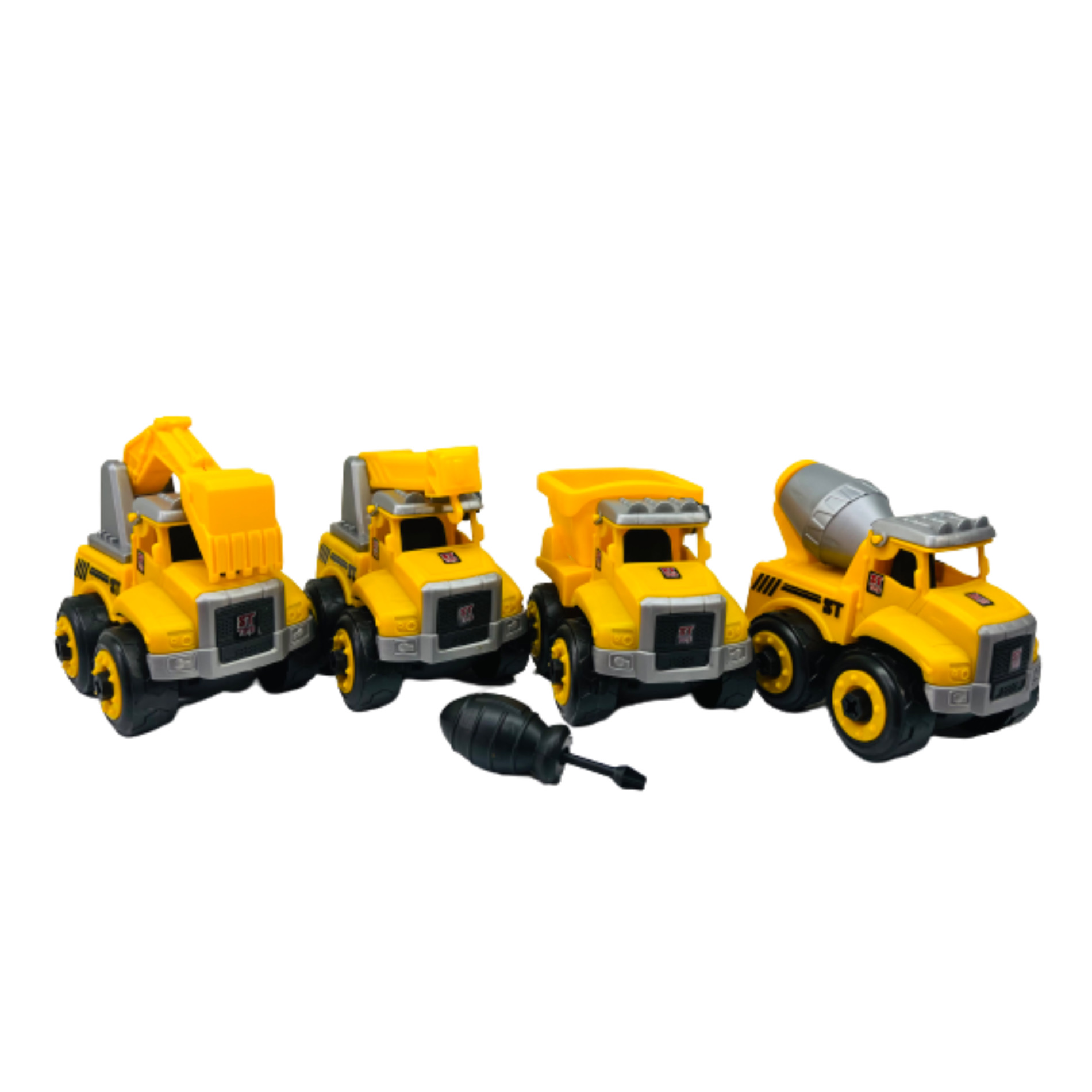 ست اسباب بازی ابزار مهندسی مدل لودرر راه سازی مجموعه 4 عددی 