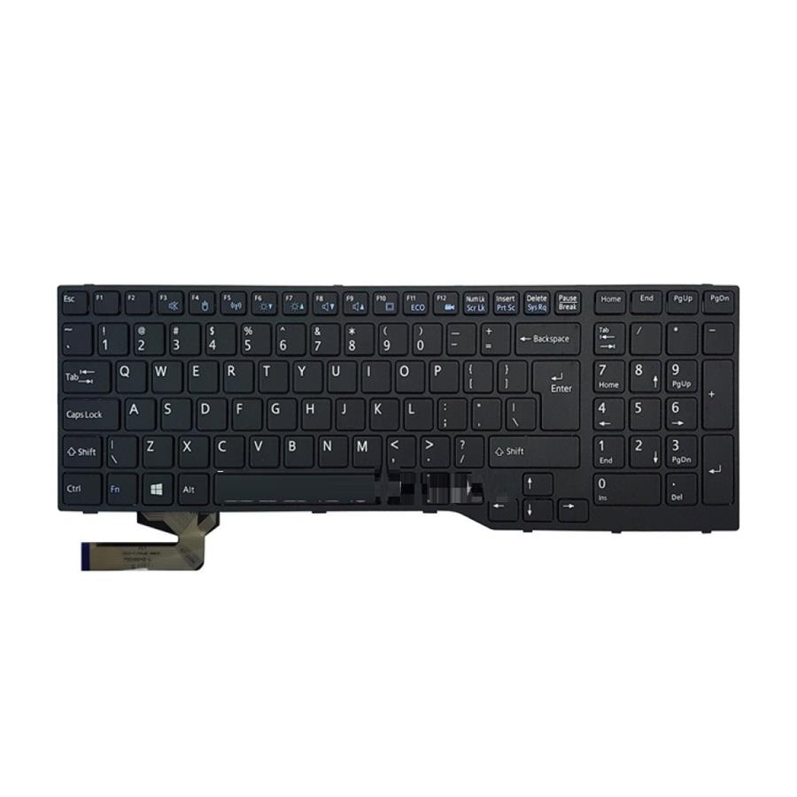 کیبورد لپ تاپ فوجیتسو مدل Lifebook AH544 مشکی با فریم
