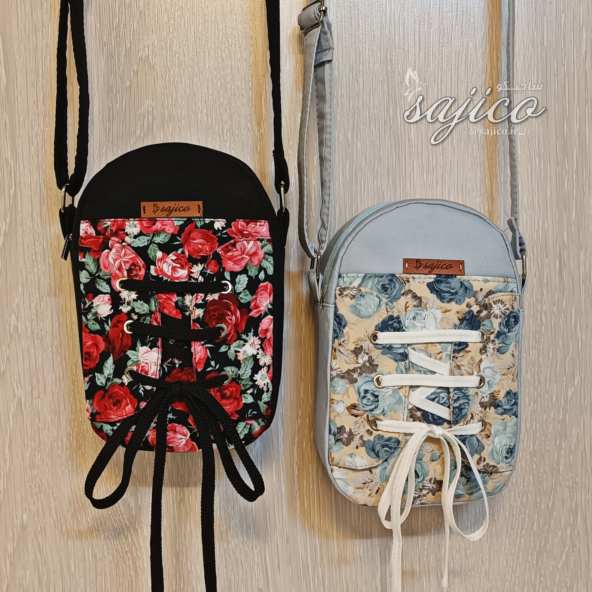 کیف پاسپورتی و دوشی زنانه قابل شستشو پارچه ای 