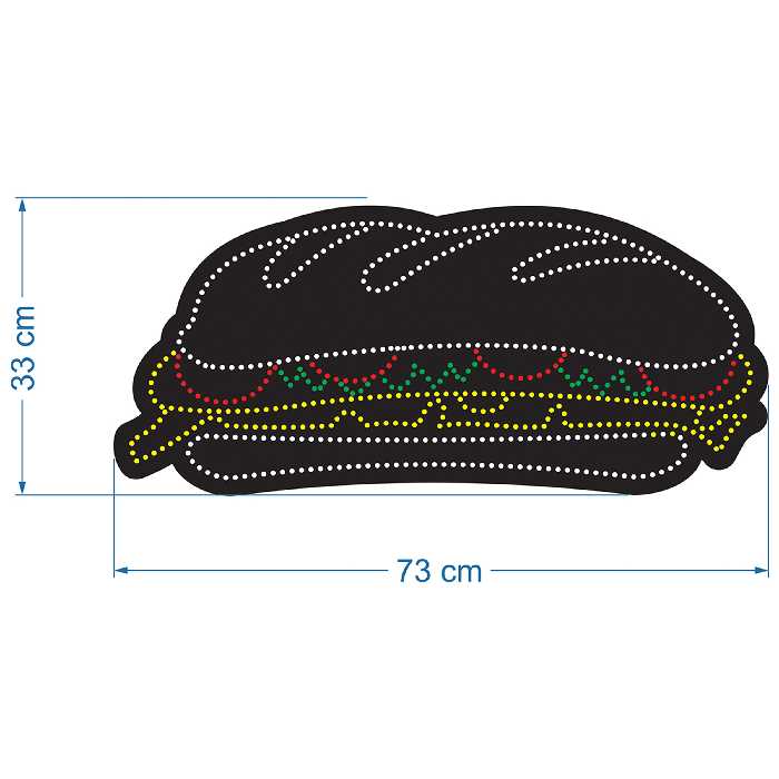 تابلو ال ای دی آیاز طرح ساندویچ کد 588
