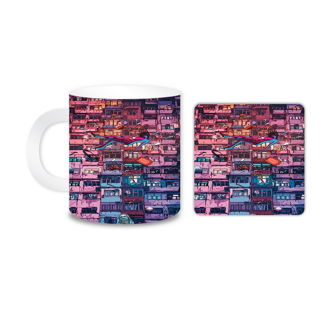 ماگ مدل ساختمان کد 1377 به همراه زیر لیوانی