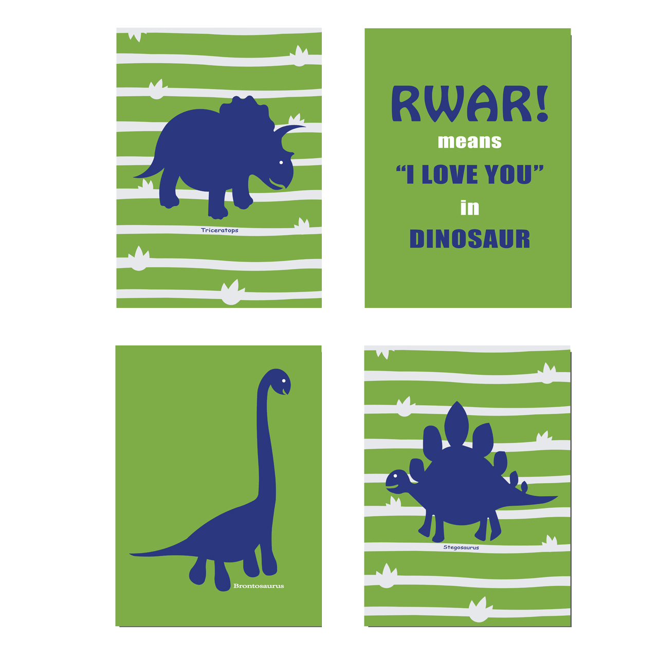 تابلو شاسی طرح دایناسور کد 01DP مجموعه 4 عددی