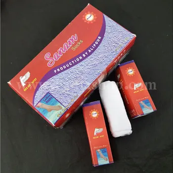 جوراب دوربع 1.20 سفید صنم