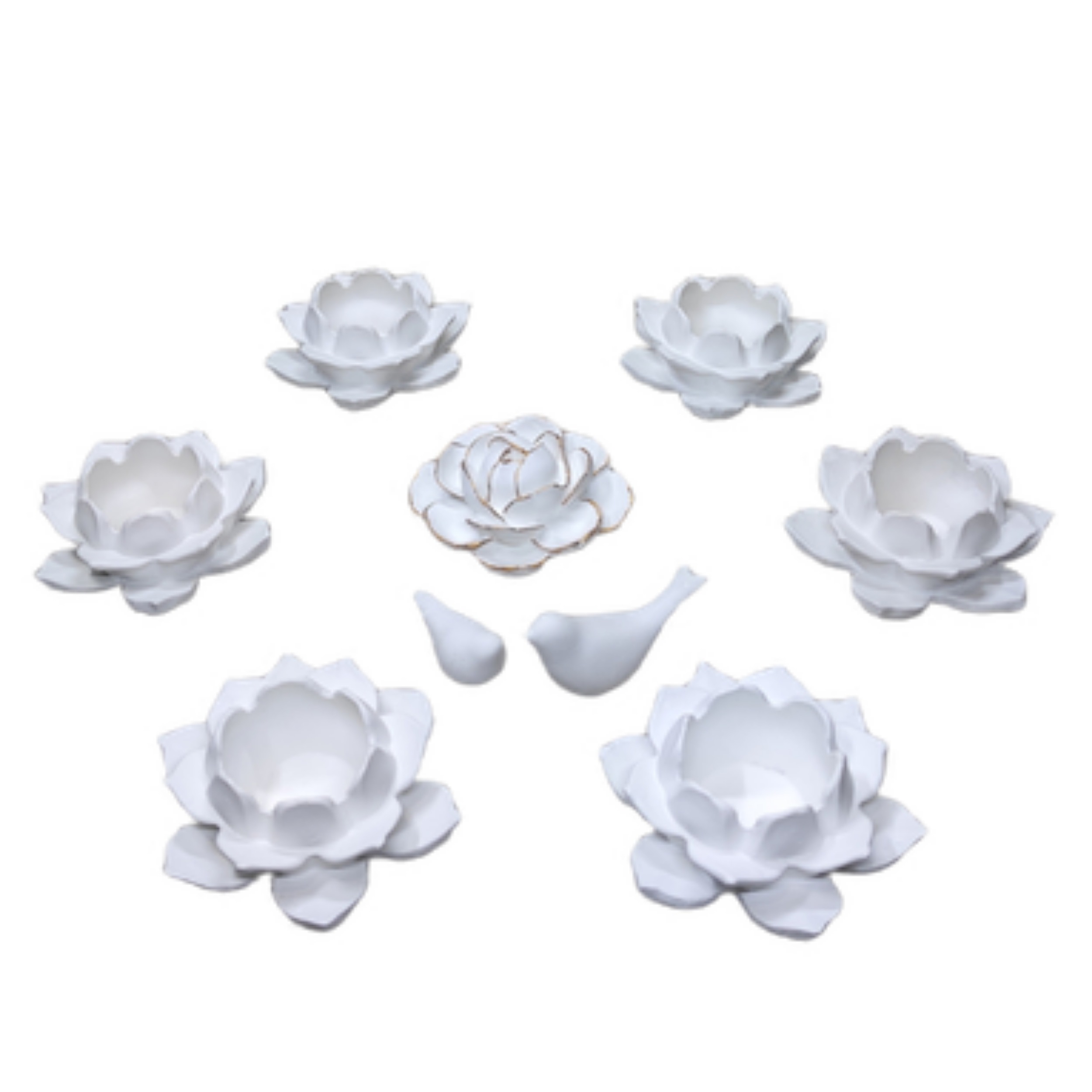 مجموعه ظروف هفت سین 9 پارچه مدل گل مرداب کد 33