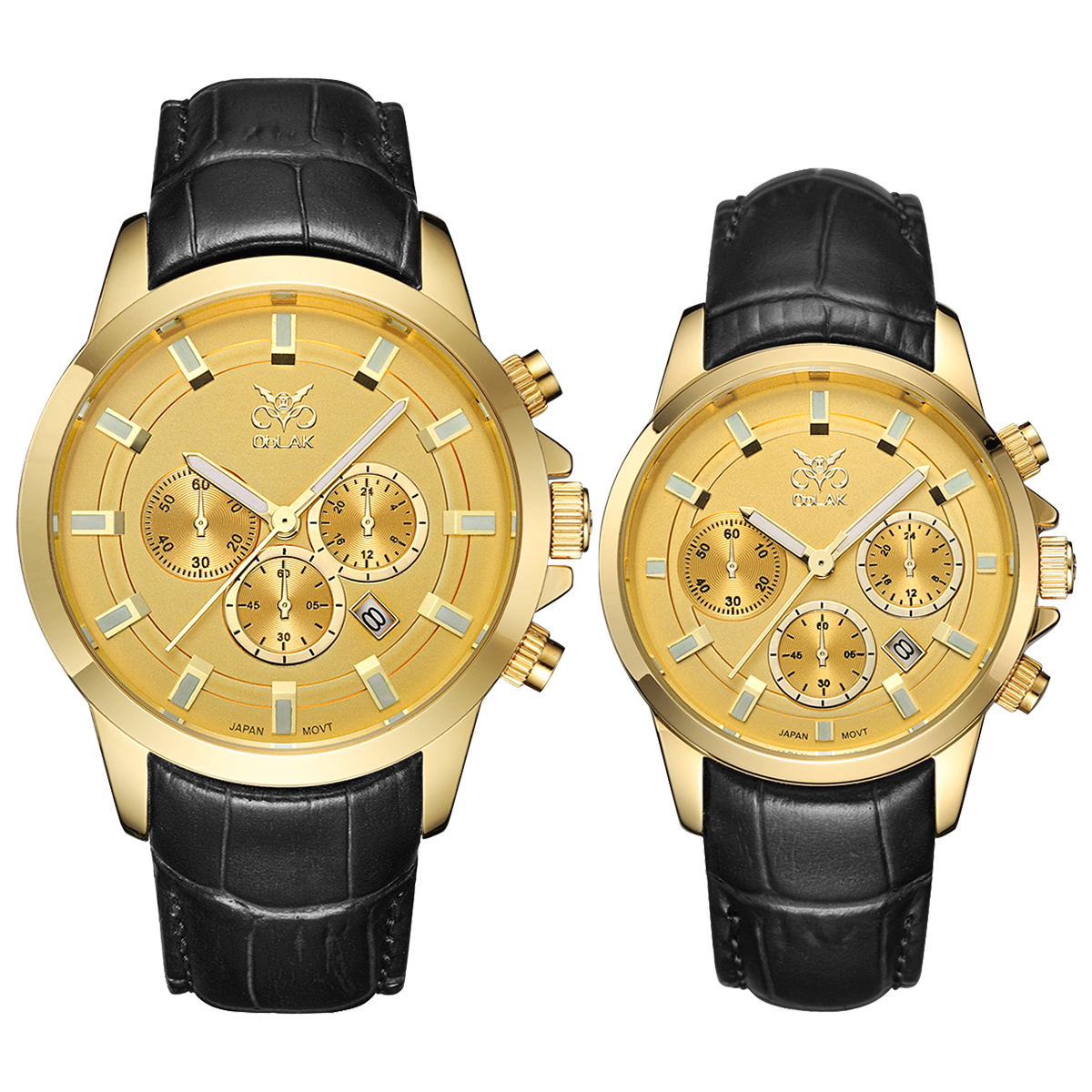 ست ساعت مچی عقربه ای زنانه و مردانه اوبلاک مدل 72697