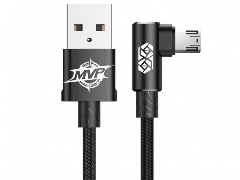 کابل شارژ میکرو یو اس بی دو جهته بیسوس Baseus MVP Elbow Micro USB Cable 2M