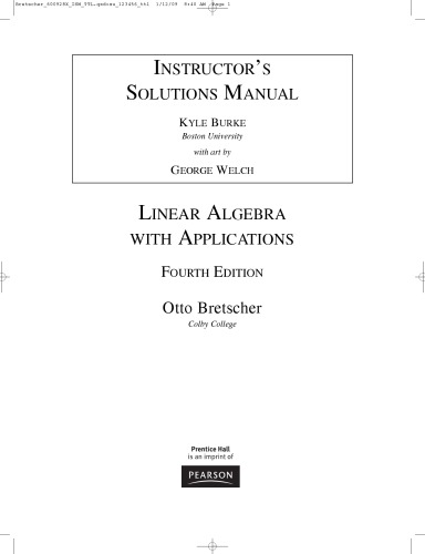 خرید و دانلود نسخه کامل کتاب Instructor&#039;s Solutions Manual for Linear Algebra with Applications