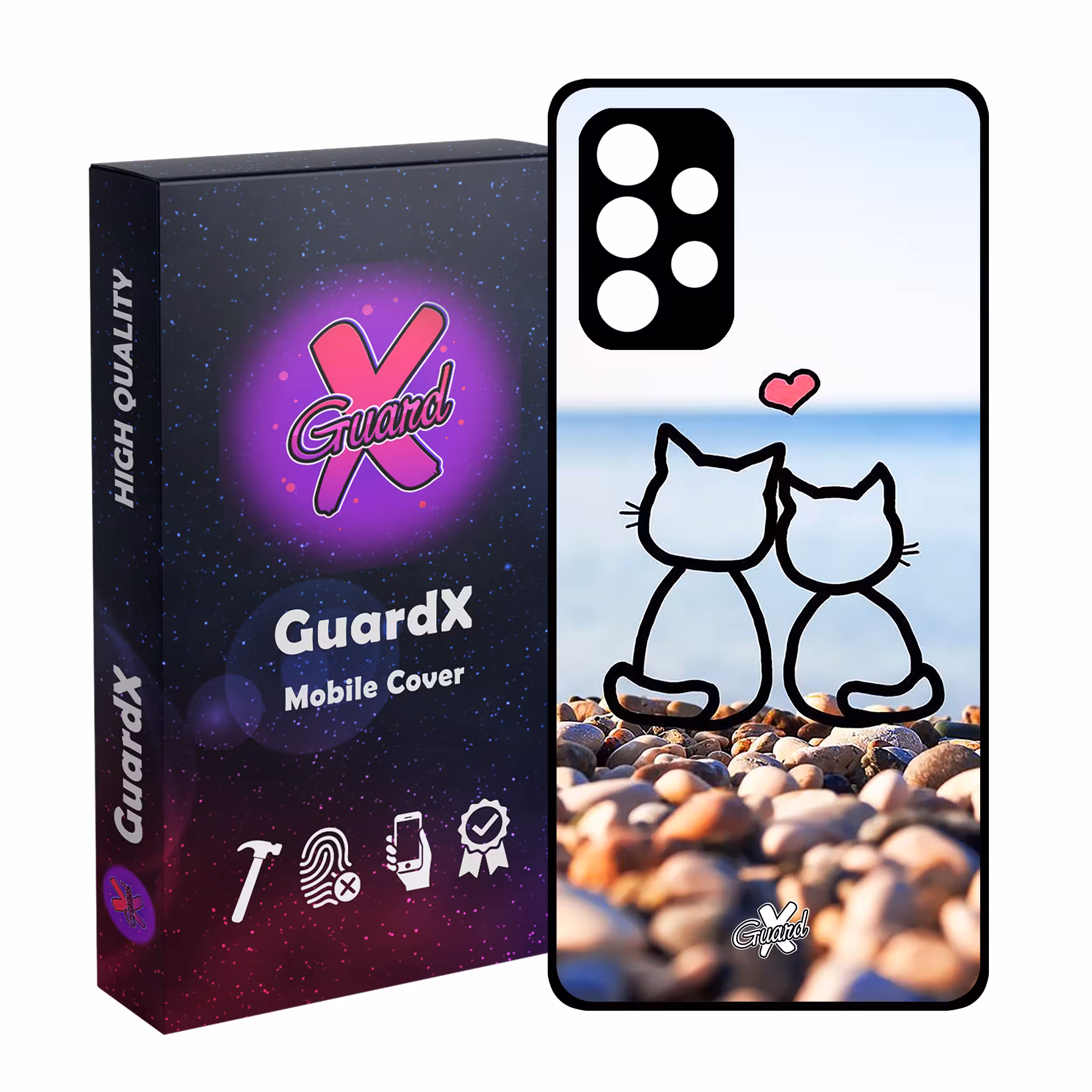 کاور گارد ایکس طرح Love مدل Glass10016 مناسب برای گوشی موبایل سامسونگ Galaxy A32 5G
