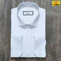 پیراهن سفید مردانه پارچه آرو دکمه مخفی سایز m تا 2xl قواره دار کلاسیک