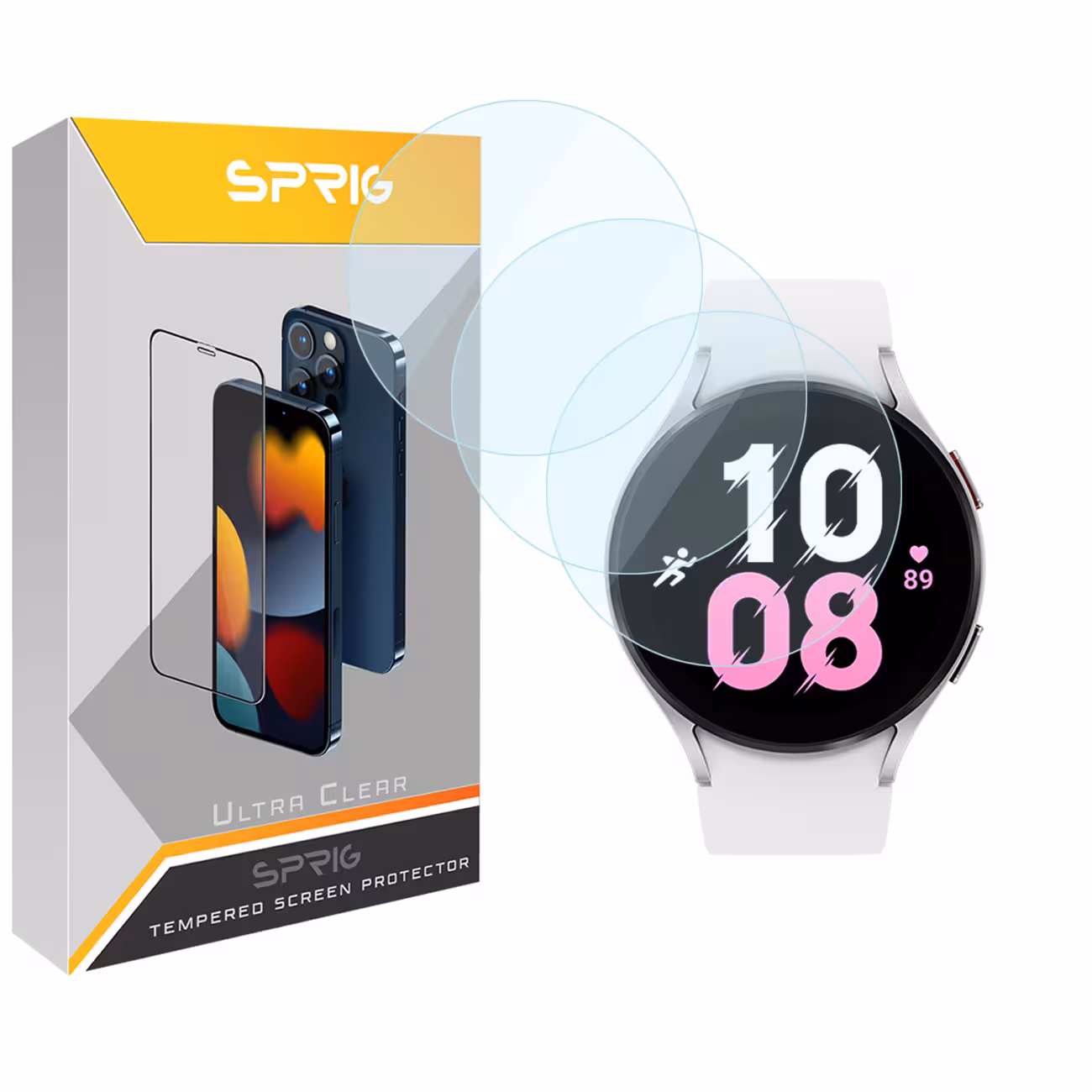 محافظ صفحه نمایش اسپریگ مدل SPG مناسب برای ساعت هوشمند سامسونگ Galaxy watch 5 40mm بسته سه عددی