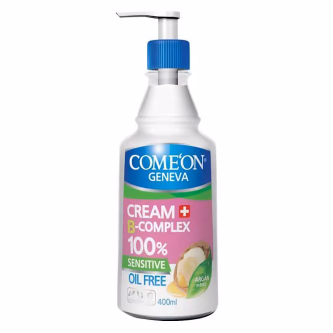 کرم مرطوب کننده پمپی B Complex کامان مدل Oil Free حجم 400 میل