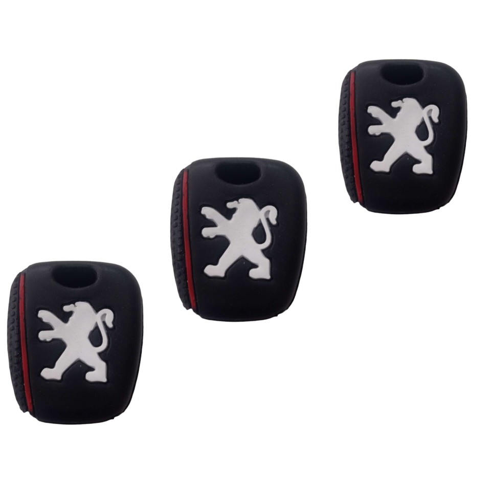 کاور سوییچ خودرو مدل سیلیکونی آجدار کد Dva3 مناسب برای 206 بسته 3 عددی