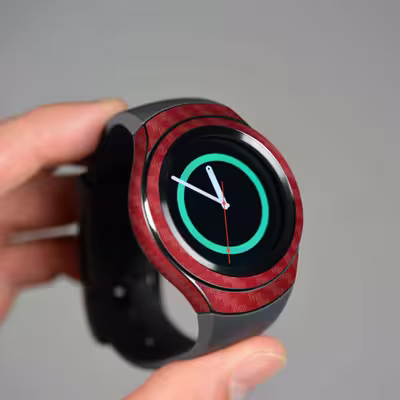 برچسب ماهوت طرح Red-Fiber مناسب برای ساعت هوشمند سامسونگ Galaxy Gear S2