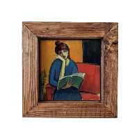 تابلو کاشی گلاک مدل آرت طرح پرتره کد FT43