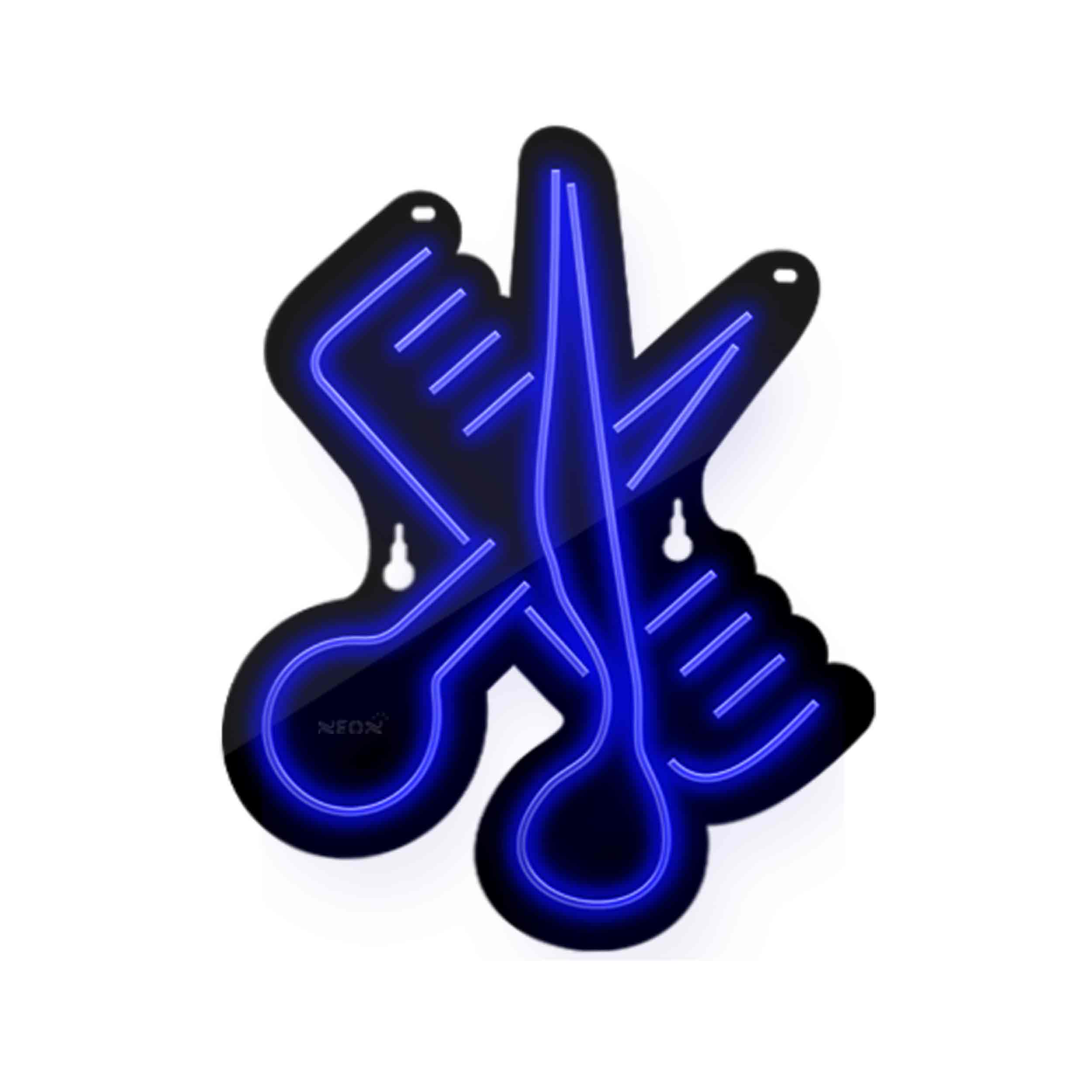 چراغ دیواری نئون دیزاین طرح Barber-BL_BL