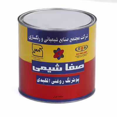 پوشرنگ روغنی الکیدی مشکی مات صفاشیمی  مدل 620 وزن 4کیلوگرم