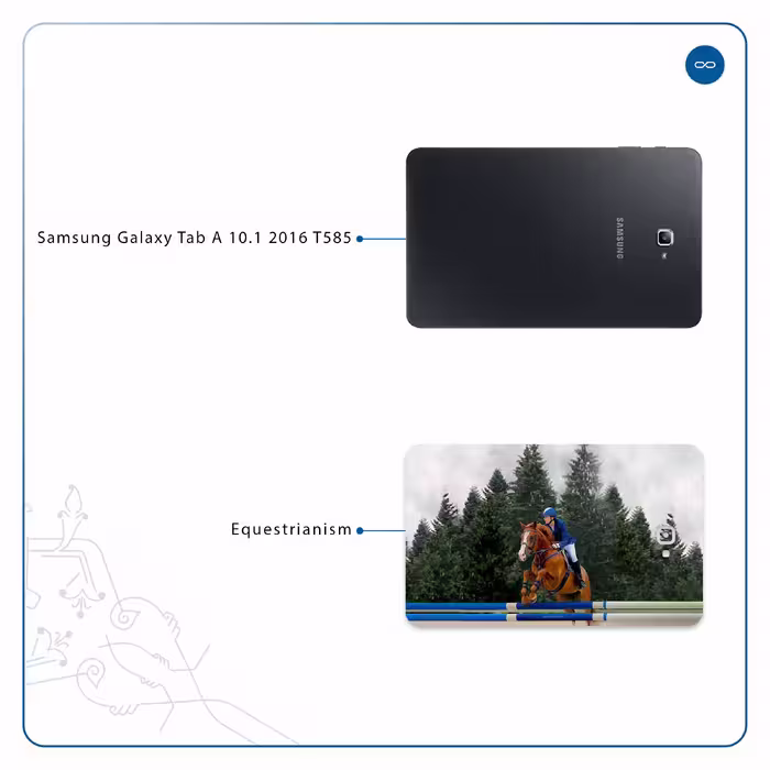 برچسب پوششی ماهوت مدل Equestrianism مناسب برای تبلت سامسونگ Galaxy Tab A 10.1 2016 T585