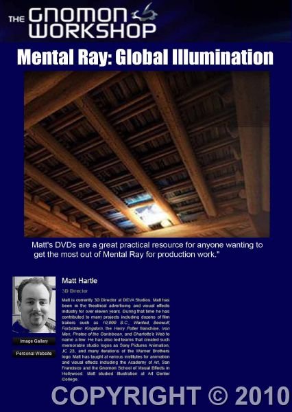 the gnomon workshop-mental ray Global illumination in maya