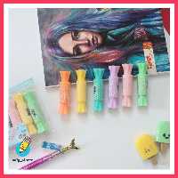 هایلایتر شکلاتی دوسر 6 عدد همراه با جعبه طلقی 