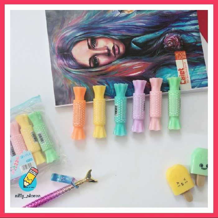 هایلایتر شکلاتی دوسر 6 عدد همراه با جعبه طلقی 