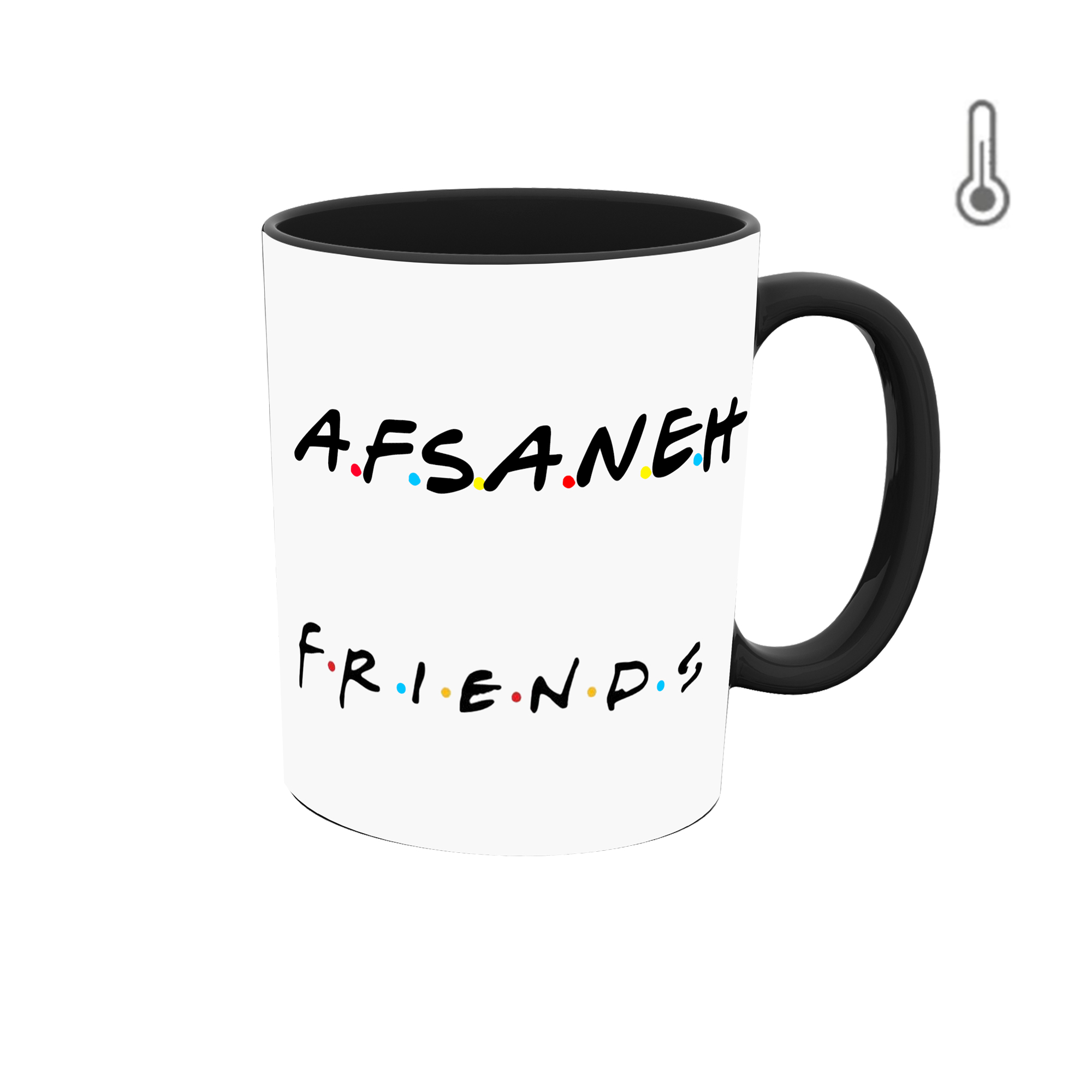 ماگ حرارتی طرح اسم افسانه مدل فرندز Friends 