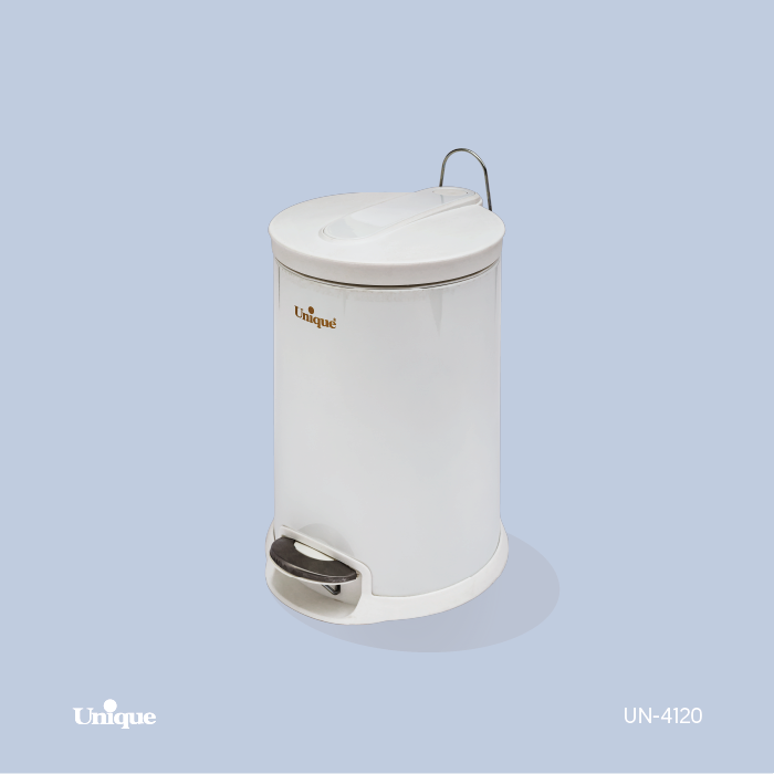 سطل زباله 12 لیتر سفید یونیک کد محصول: UN-4120